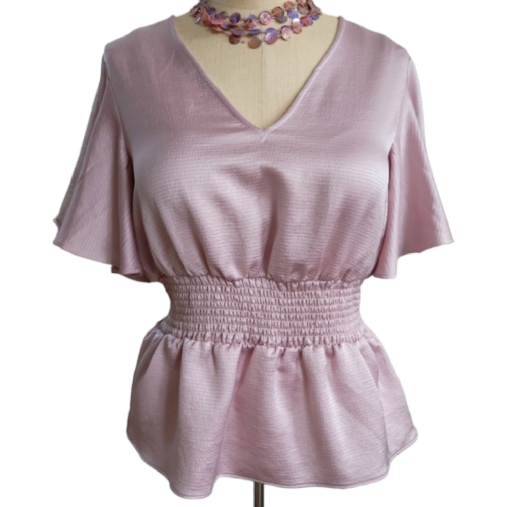 NWOT Express Gathered Waist Silky Blouse